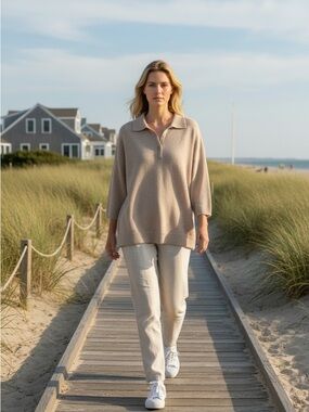 Tuckernuck Scandi Minimalist Oversized knit Coastal sweater Medium/large